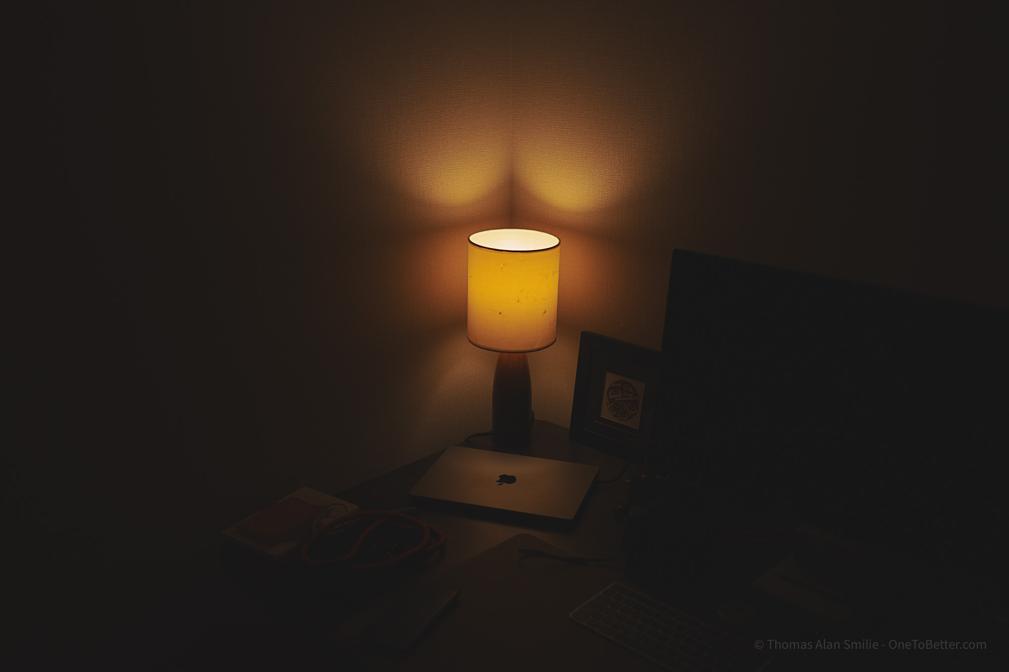 Lamp in a quiet room